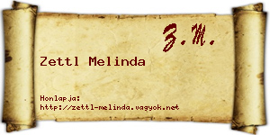 Zettl Melinda névjegykártya